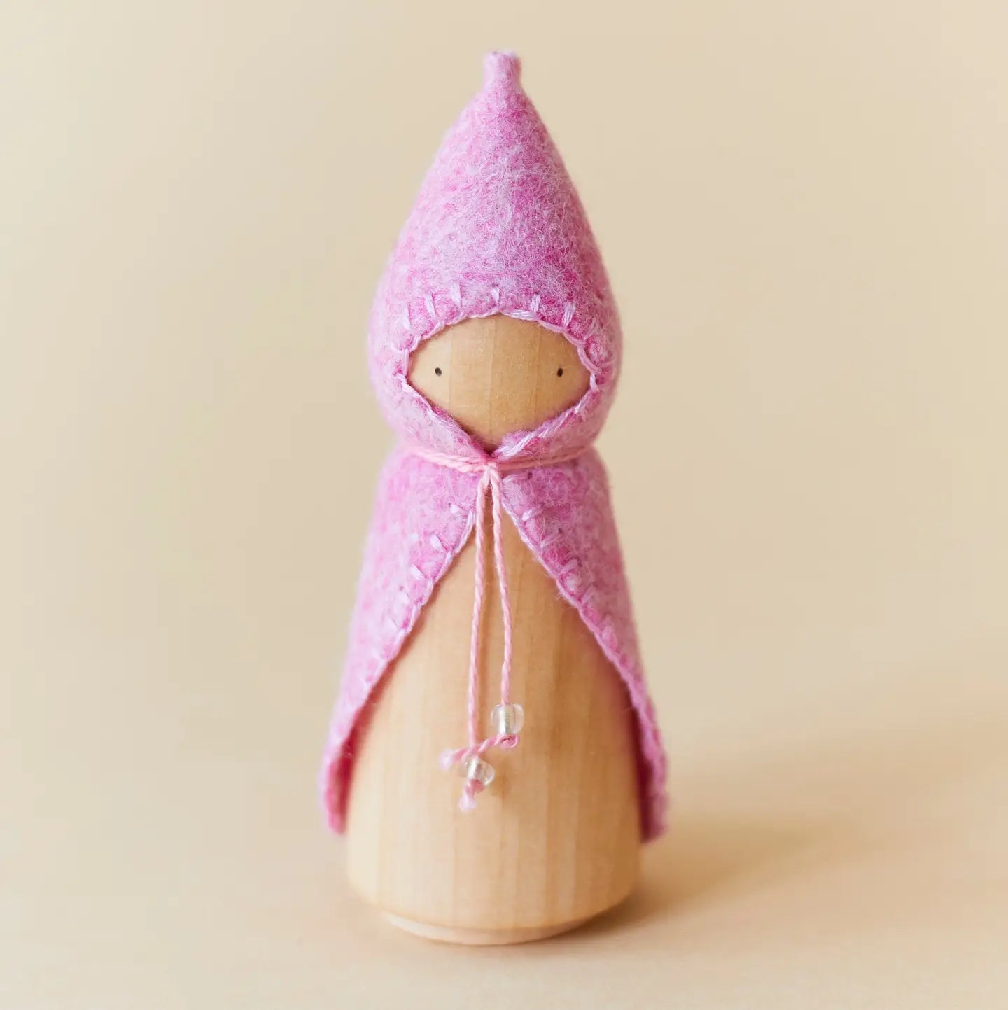 Pastel Rainbow Wooden Gnome