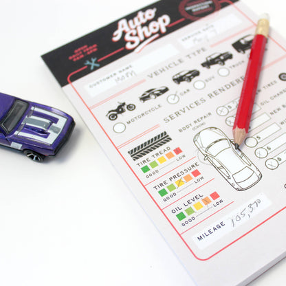 Pretend Play Notepad - Auto Shop