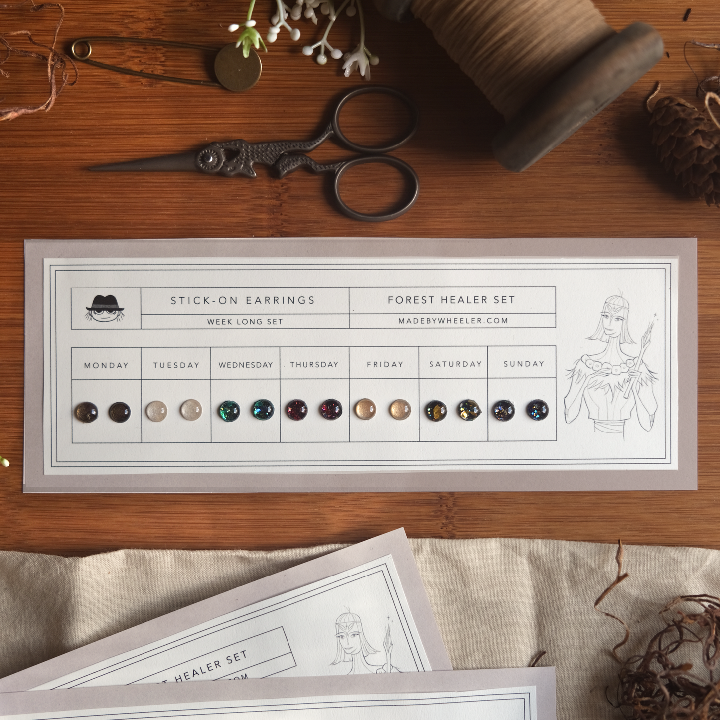 Forest Healer Stick-On Earring Set