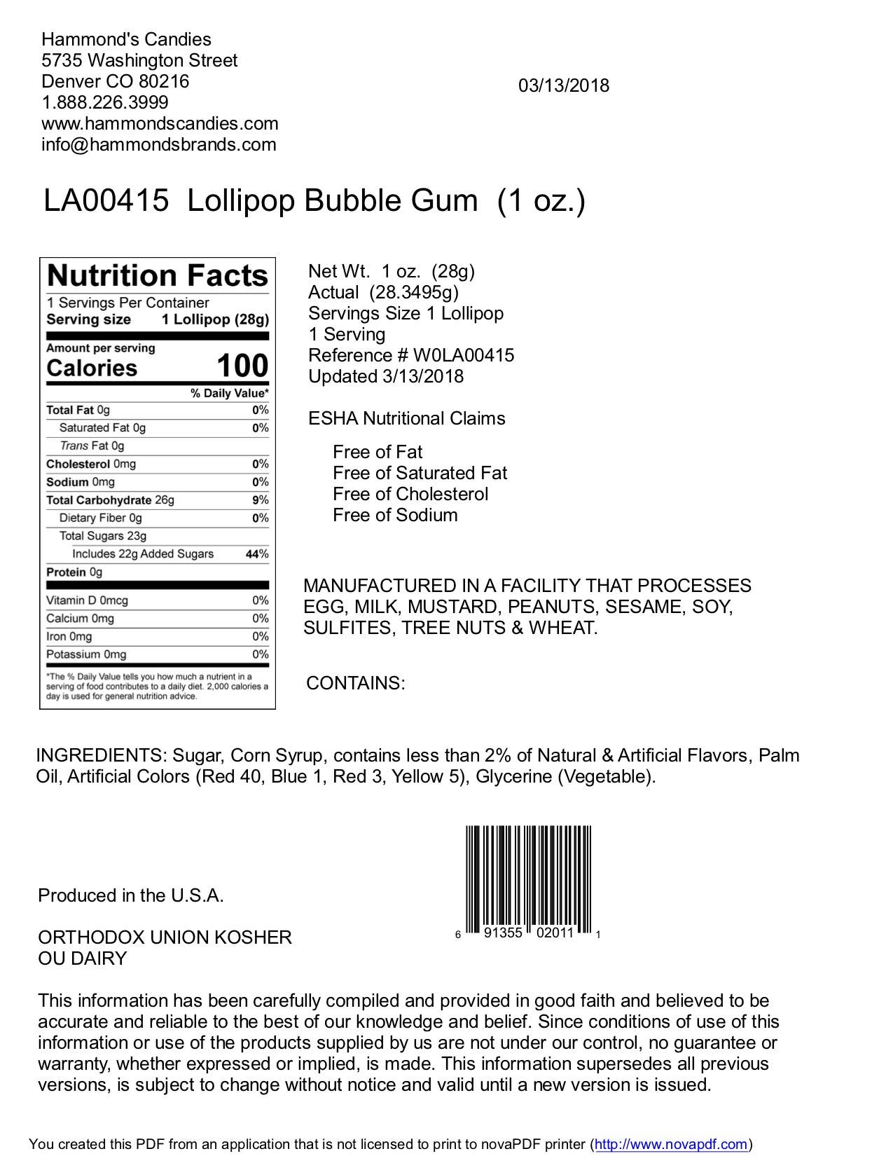 Handmade Lollipop - Bubblegum