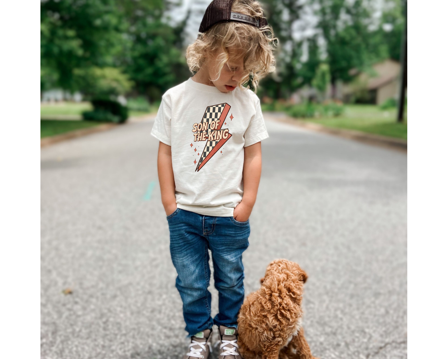 Son of the King Checkered Bolt Graphic Tee