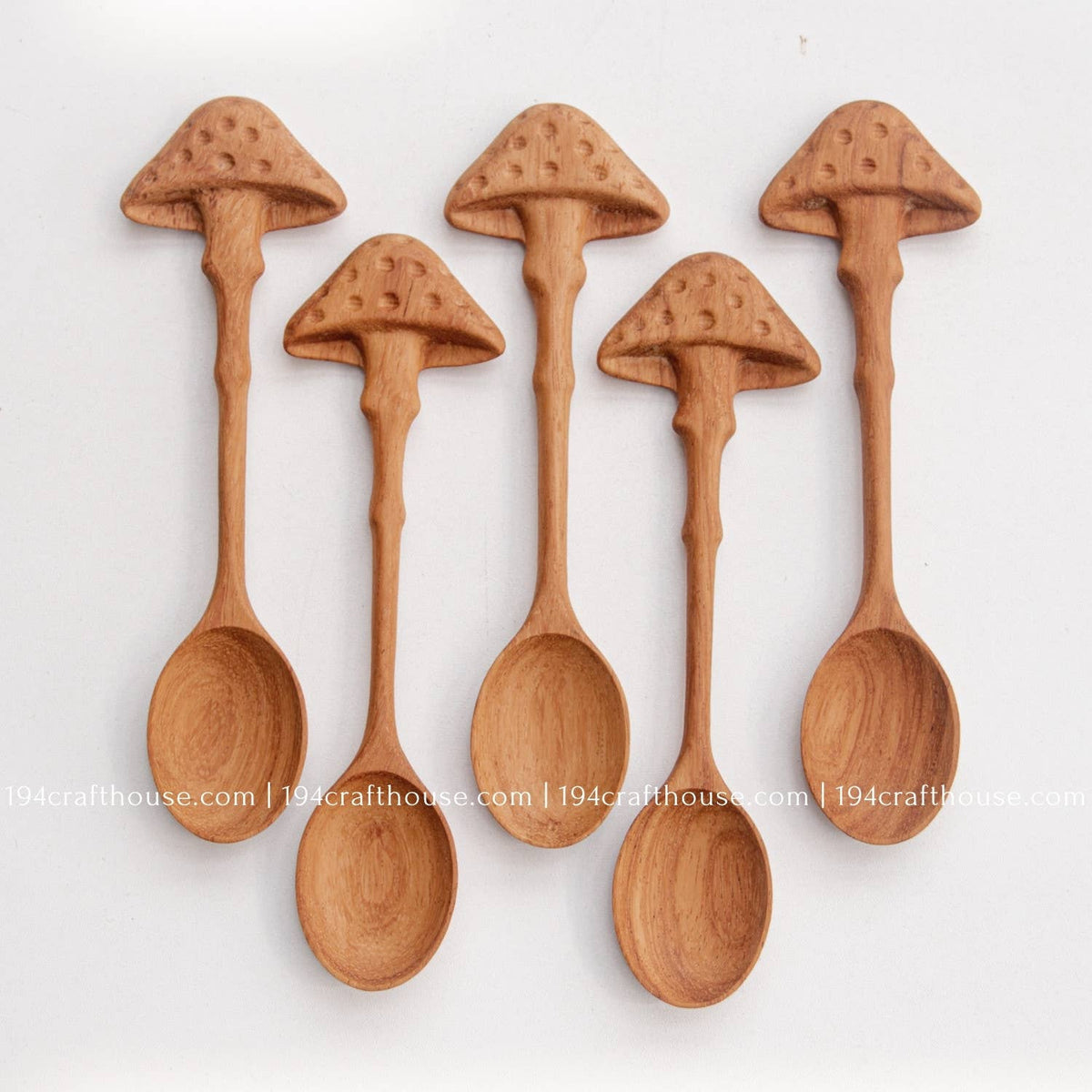 Wooden Spoon Mushroom Handle