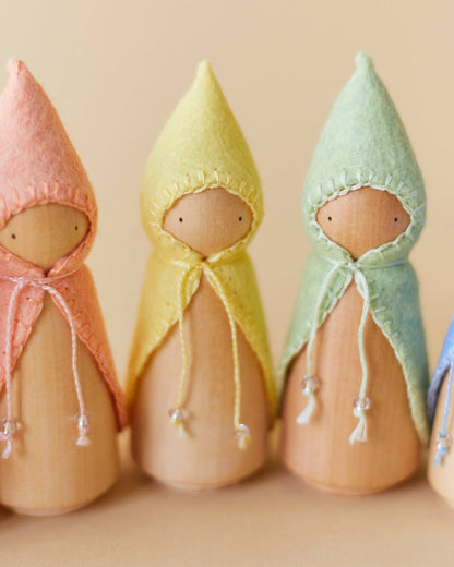 Pastel Rainbow Wooden Gnome
