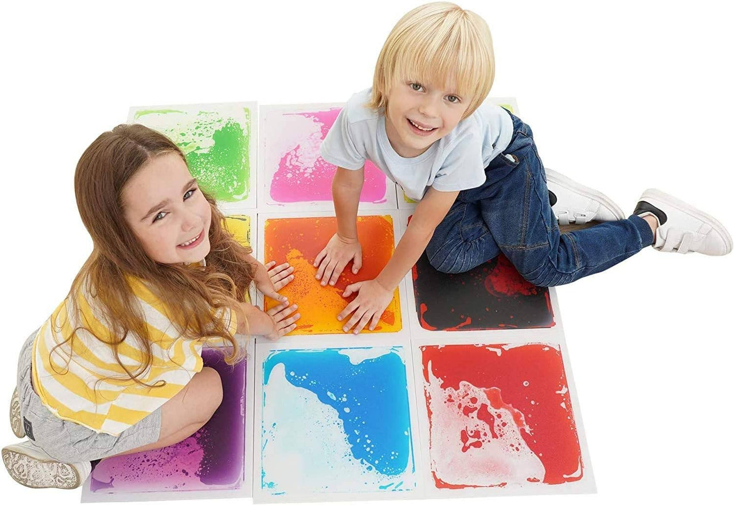 Square Floor Liquid Tiles for Kids
