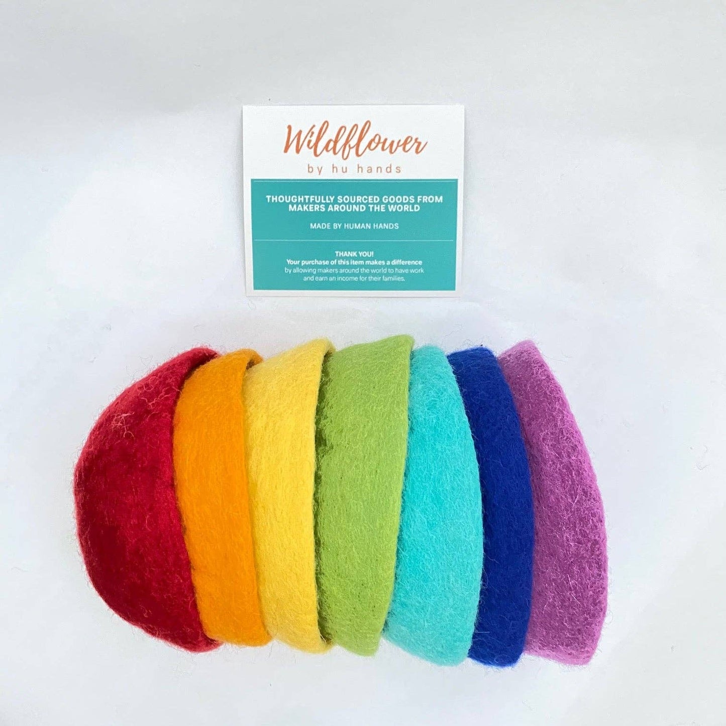 Sorting Stacking Felt Bowls - Rainbow Party