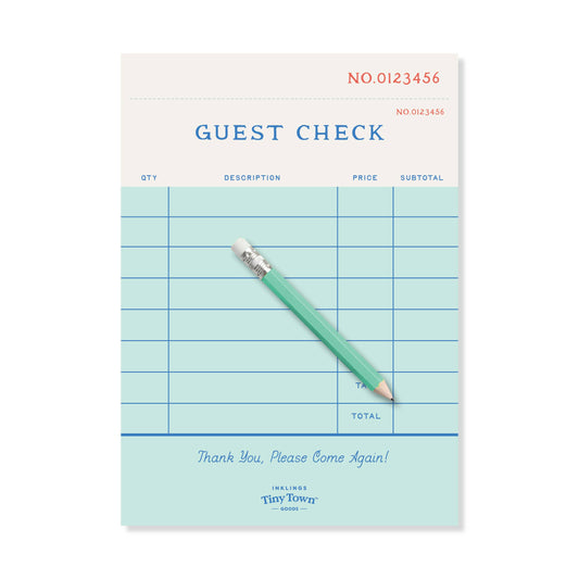 Pretend Play Notepad - Guest Check