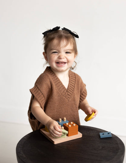 Montessori Shape Puzzle Toy | Wood & Silicone Toddler Toy
