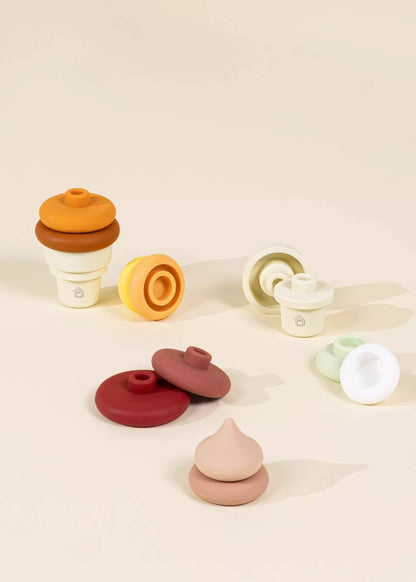 3 Sets of Silicone Stackable Ice Cream Cones
