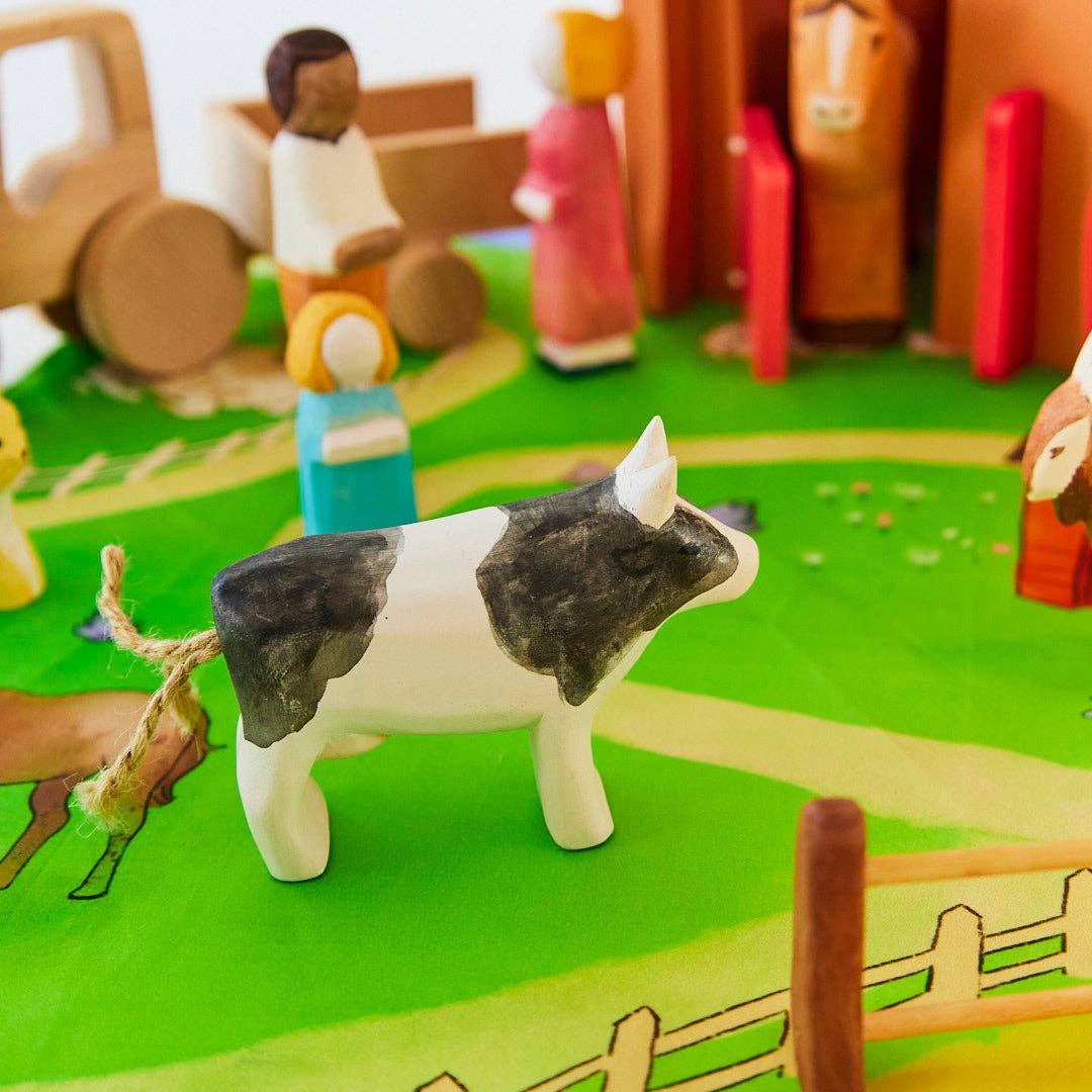 Wooden Painted Cow