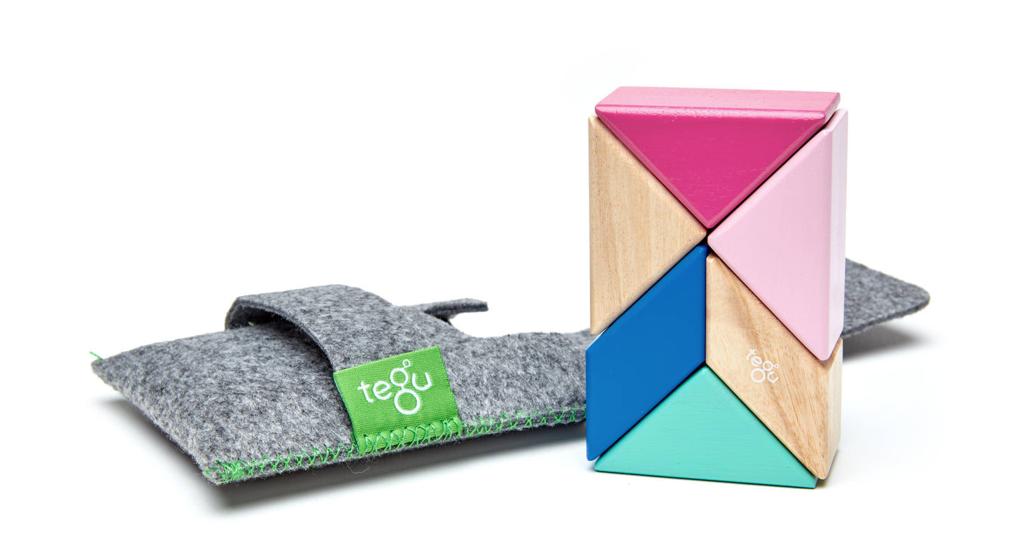 Pocket Pouch Prism - Magnetic Wooden Block Set
