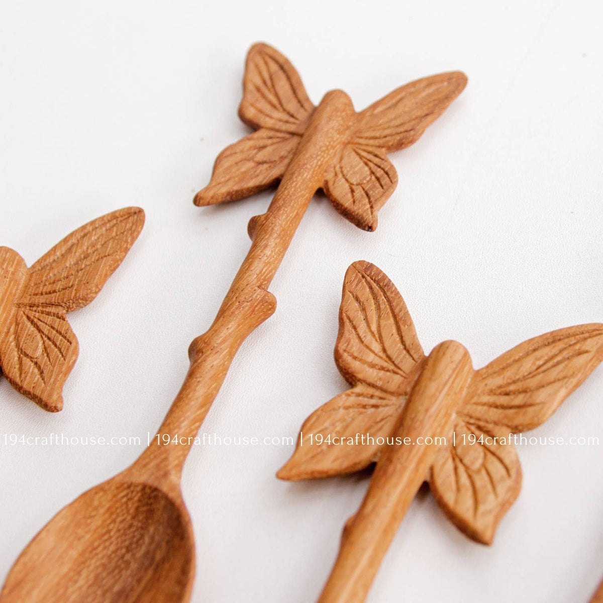 Wooden Spoon Butterfly Handle