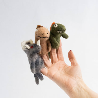 Finger Puppets - Sensory Play - Dinosaur - Assorted