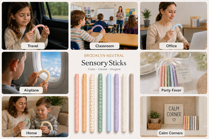 Silicone Sensory Sticks - Neutral