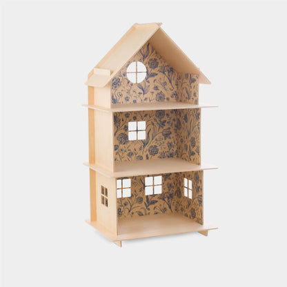Three-story Wooden Dollhouse / Modern dollhouse