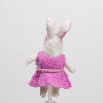 Felt Finger Puppet - Clothed Rabbit