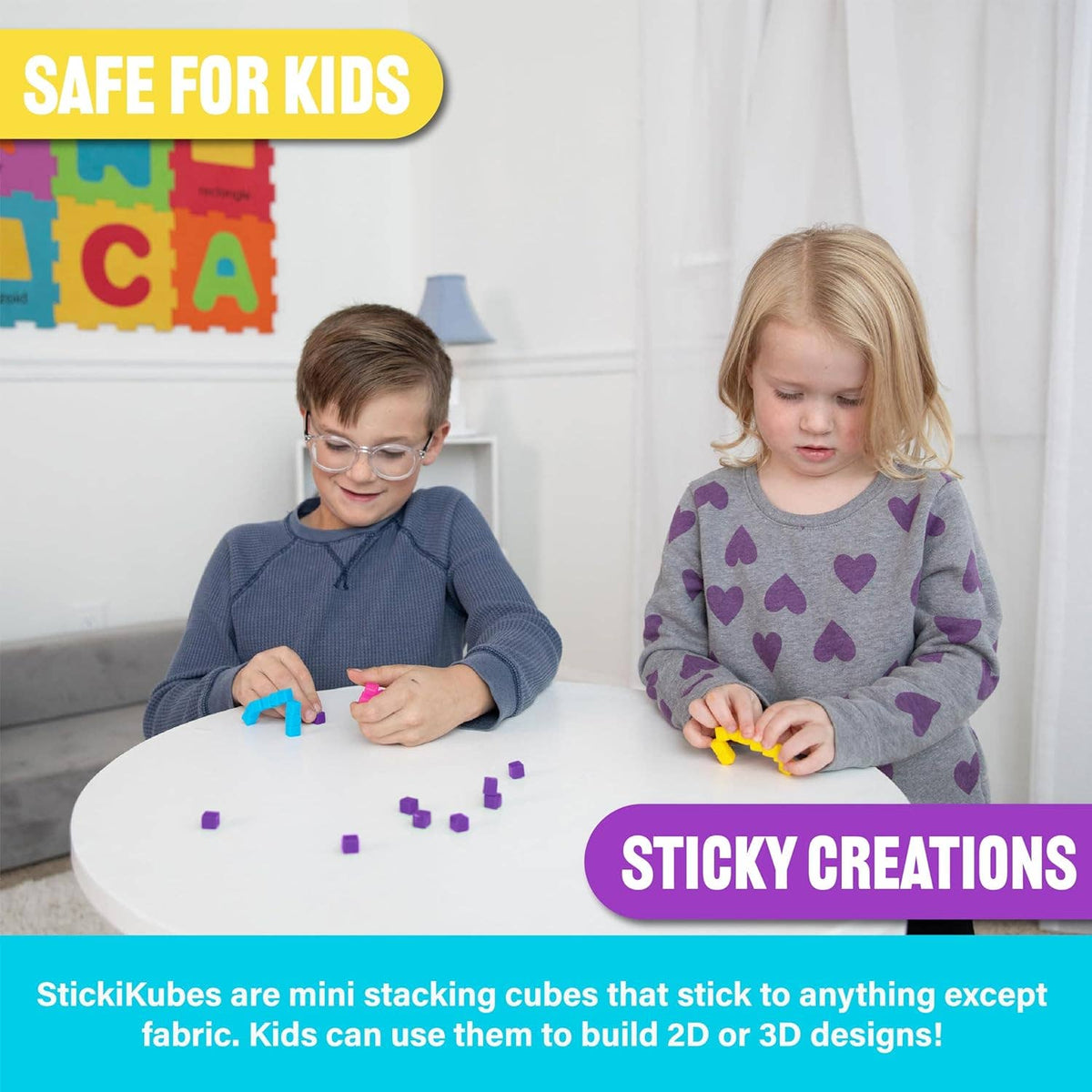 StickiKubes Tub - Neon Colors