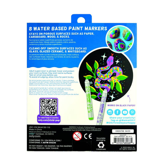 Vivid Pop!: Opaque Water-Based Paint Markers - Classic