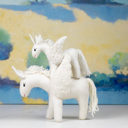 Felt Unicorn White - Large