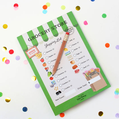 Pretend Play Notepad - Grocery Store