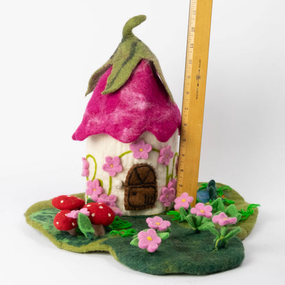 Felt House - Pink Fairy Cottage