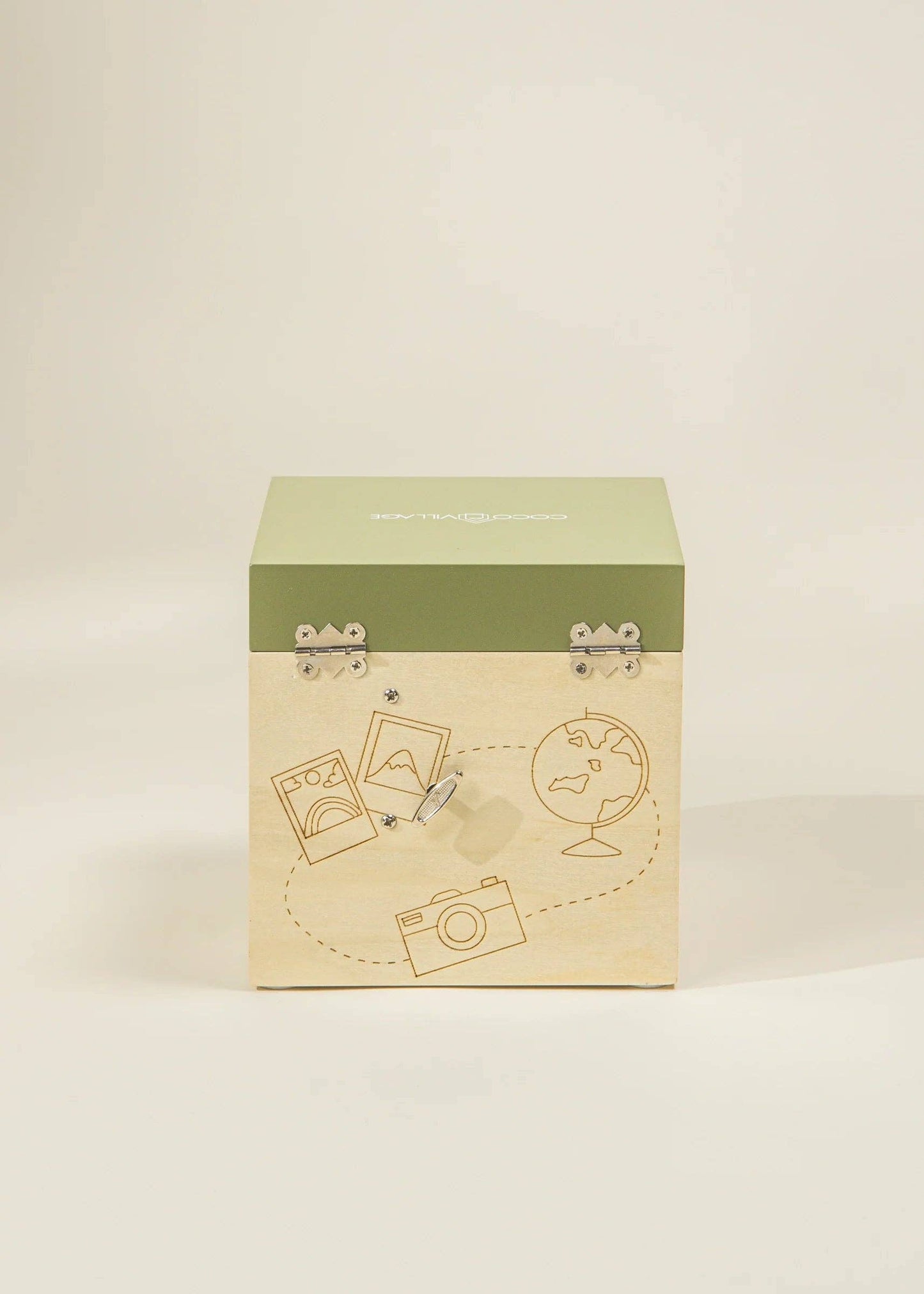 Wooden Musical Souvenir Box - Travel