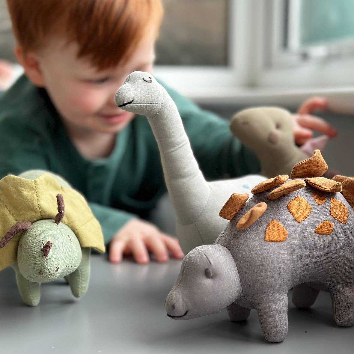 ThreadBear | Steggy Linen Dinosaur Toy