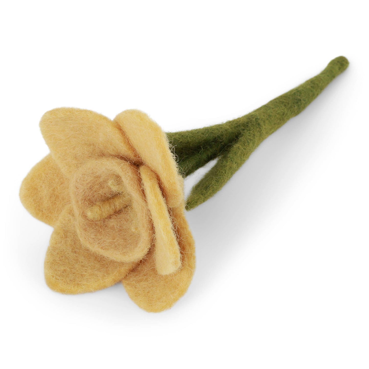 Felt Flower Stem - Daffodil (Yellow)