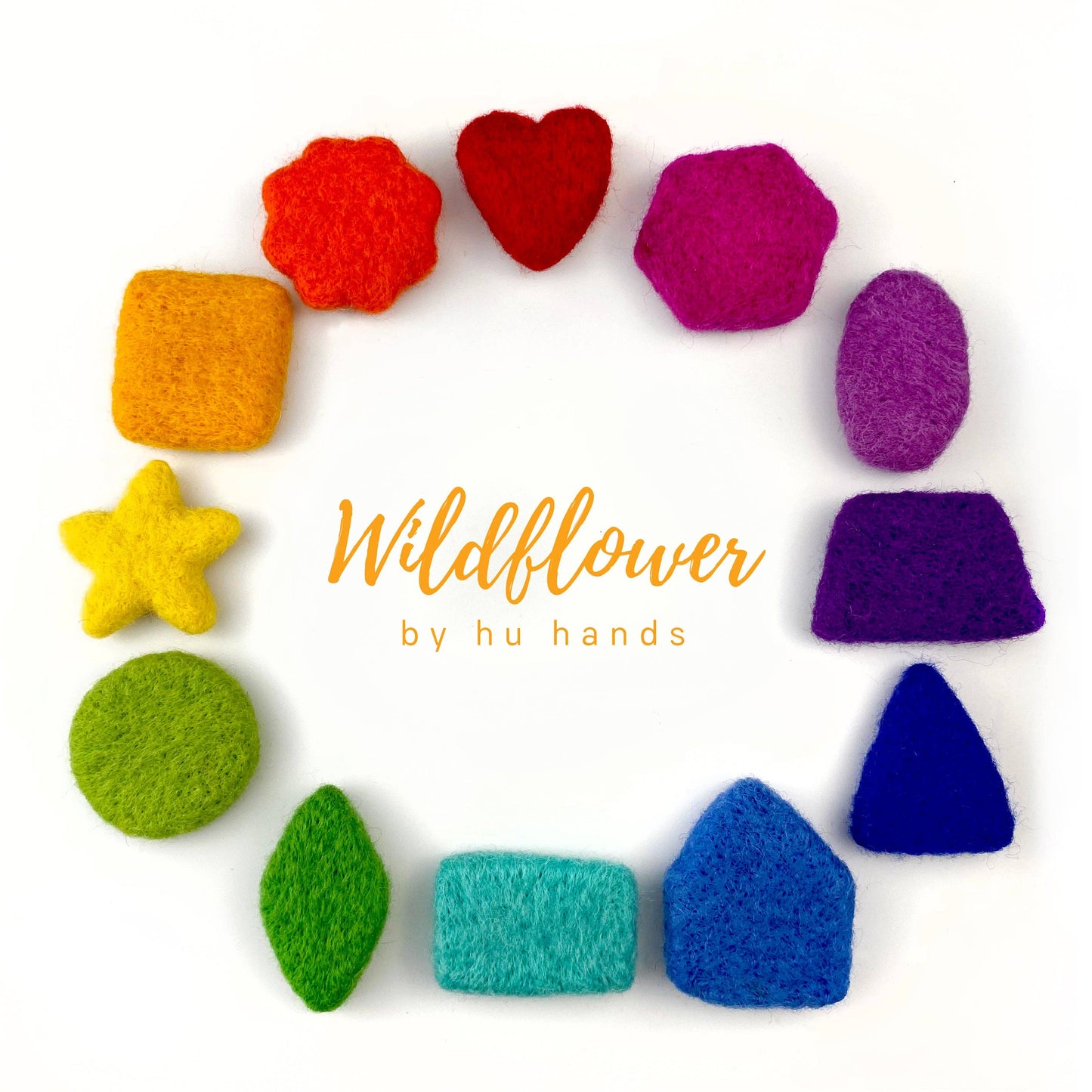 Felt Sorting Shapes - Rainbow Party