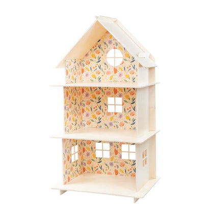 Three-story Wooden Dollhouse / Modern dollhouse