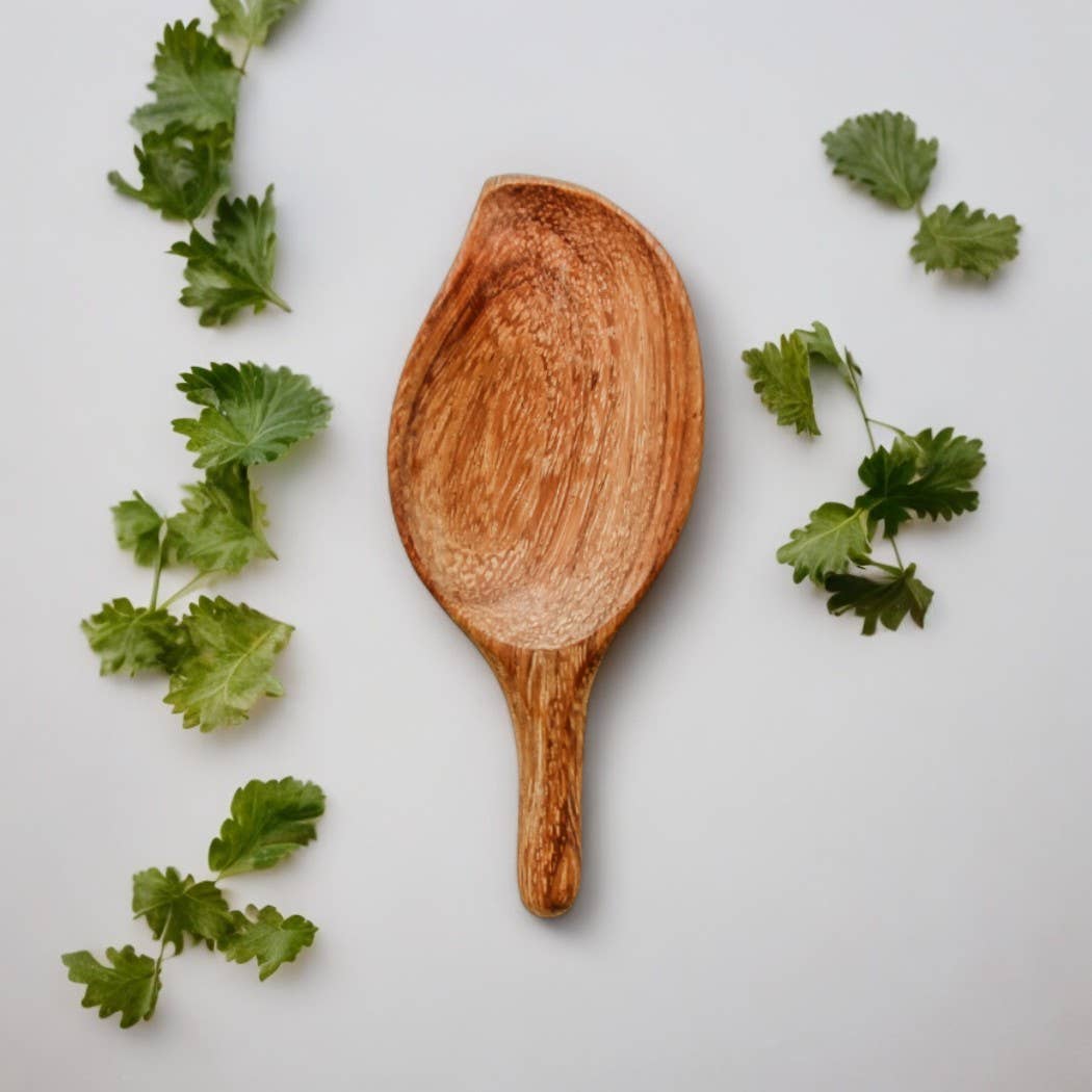 Wooden Leaf Spoon