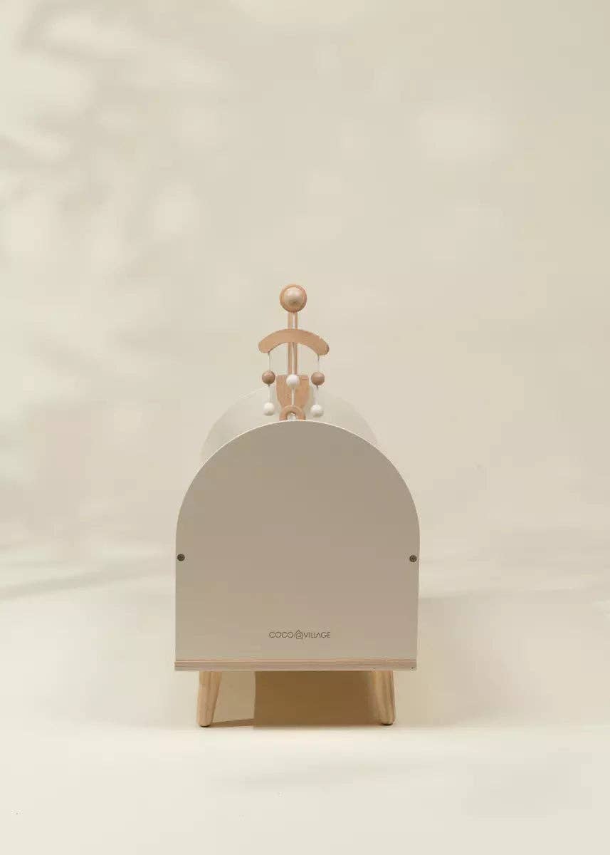 Wooden Dolls’ Crib & Accessories