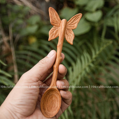 Wooden Spoon Butterfly Handle