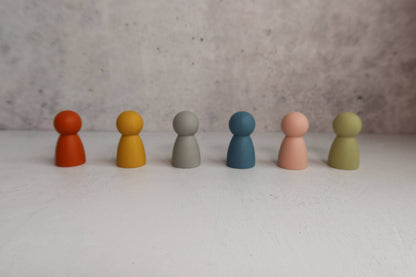 Montessori Mini Silicone Peg Dolls | Toddler Sensory Toy Set