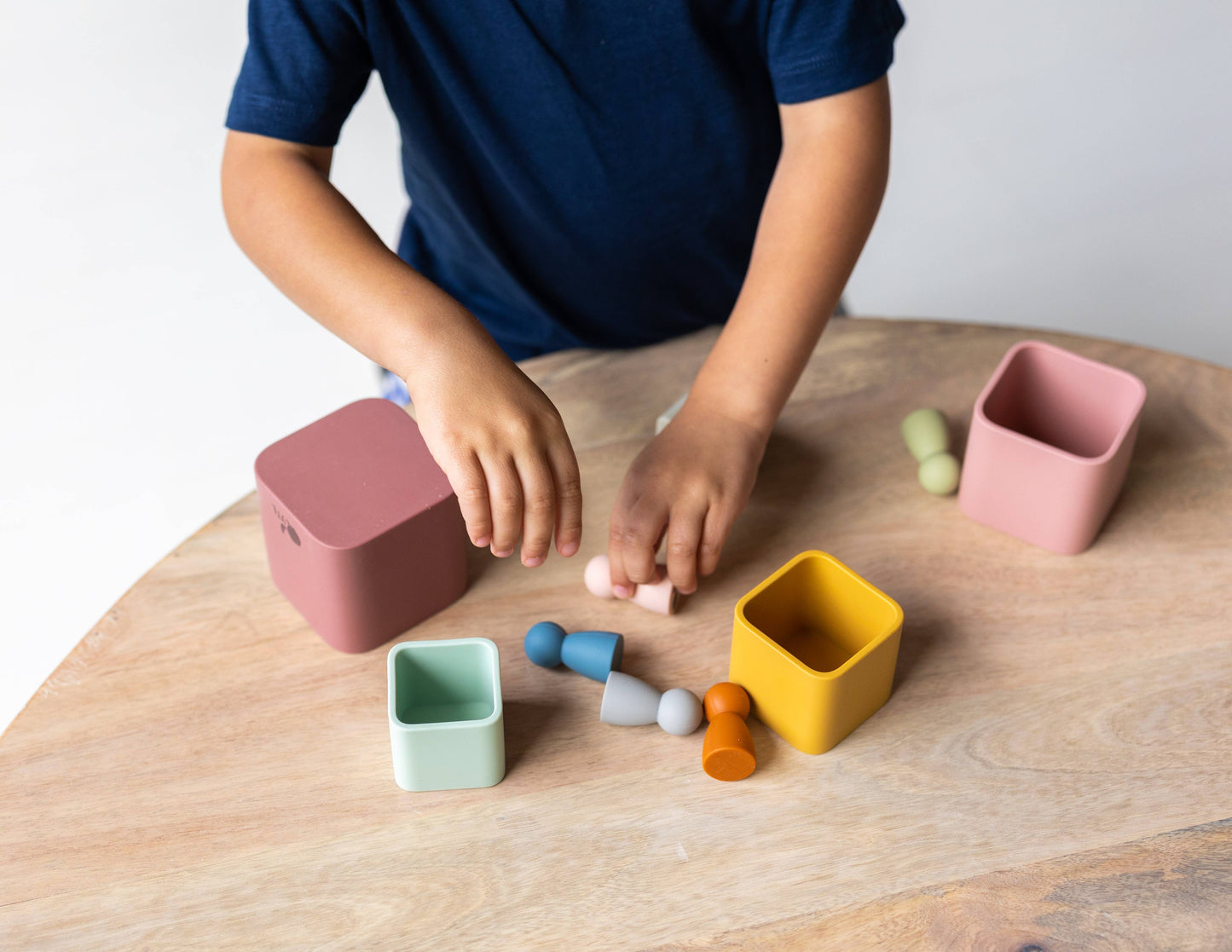 Montessori Silicone Stacking Cups | Toddler Water Play Toy