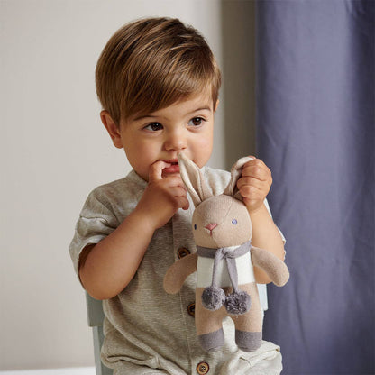 ThreadBear | Baby Threads Taupe Bunny Rattle