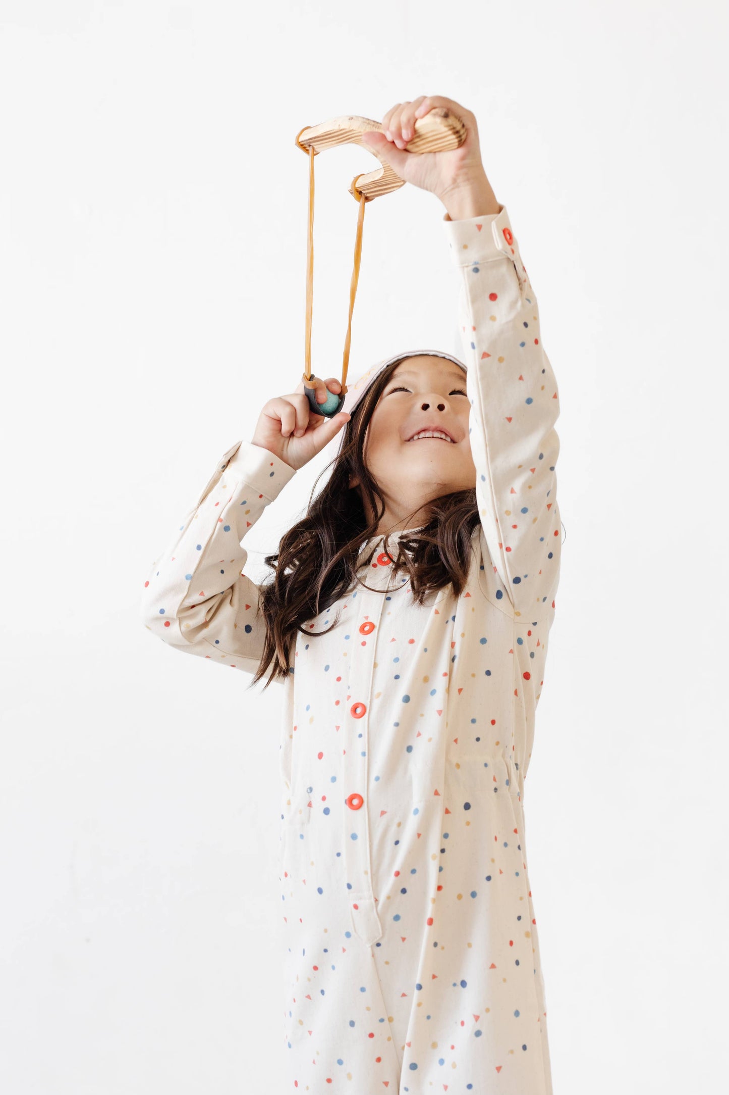 Wood Slingshot with Felt Balls