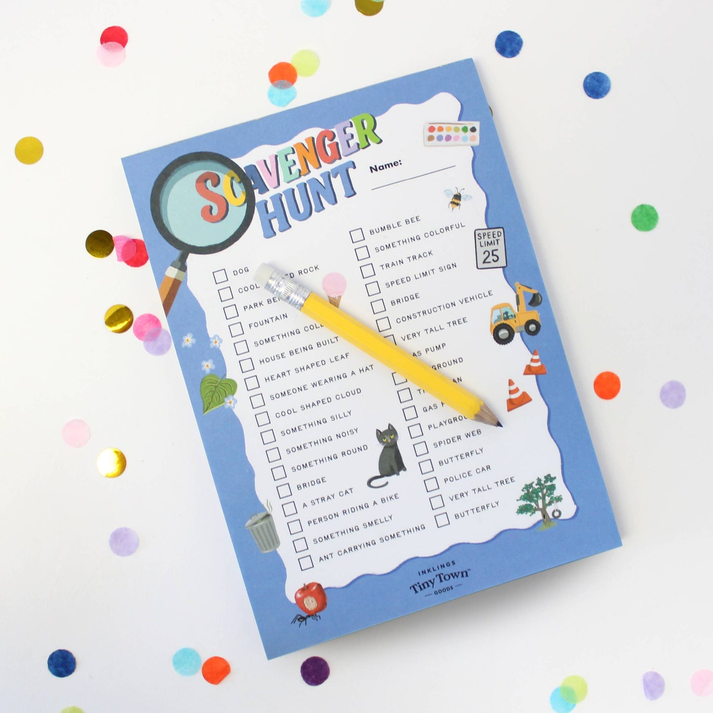 Pretend Play Notepad - Scavenger Hunt