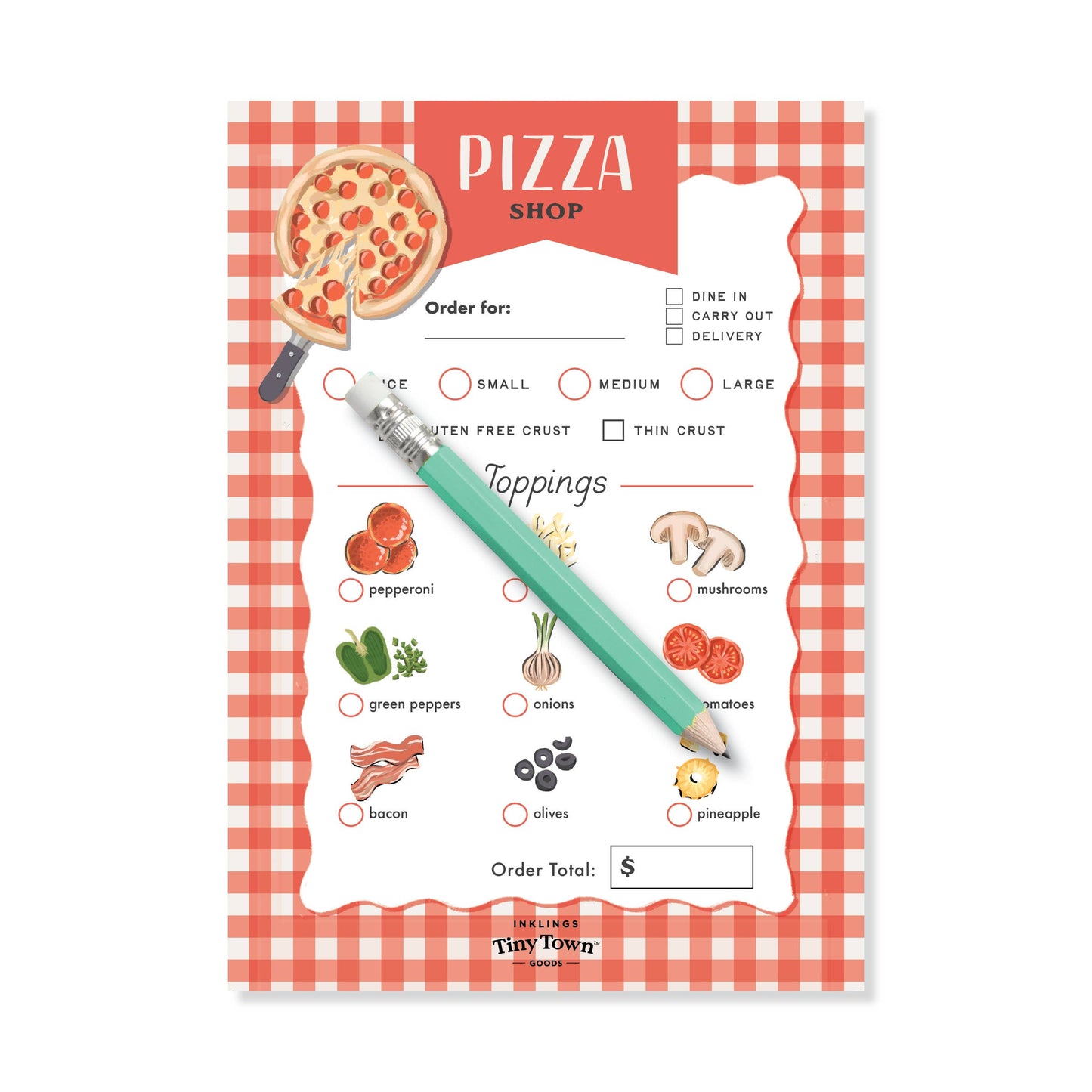 Pretend Play Notepad - Pizza Shop