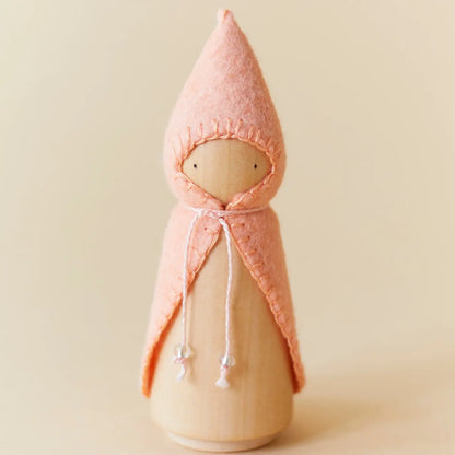 Pastel Rainbow Wooden Gnome