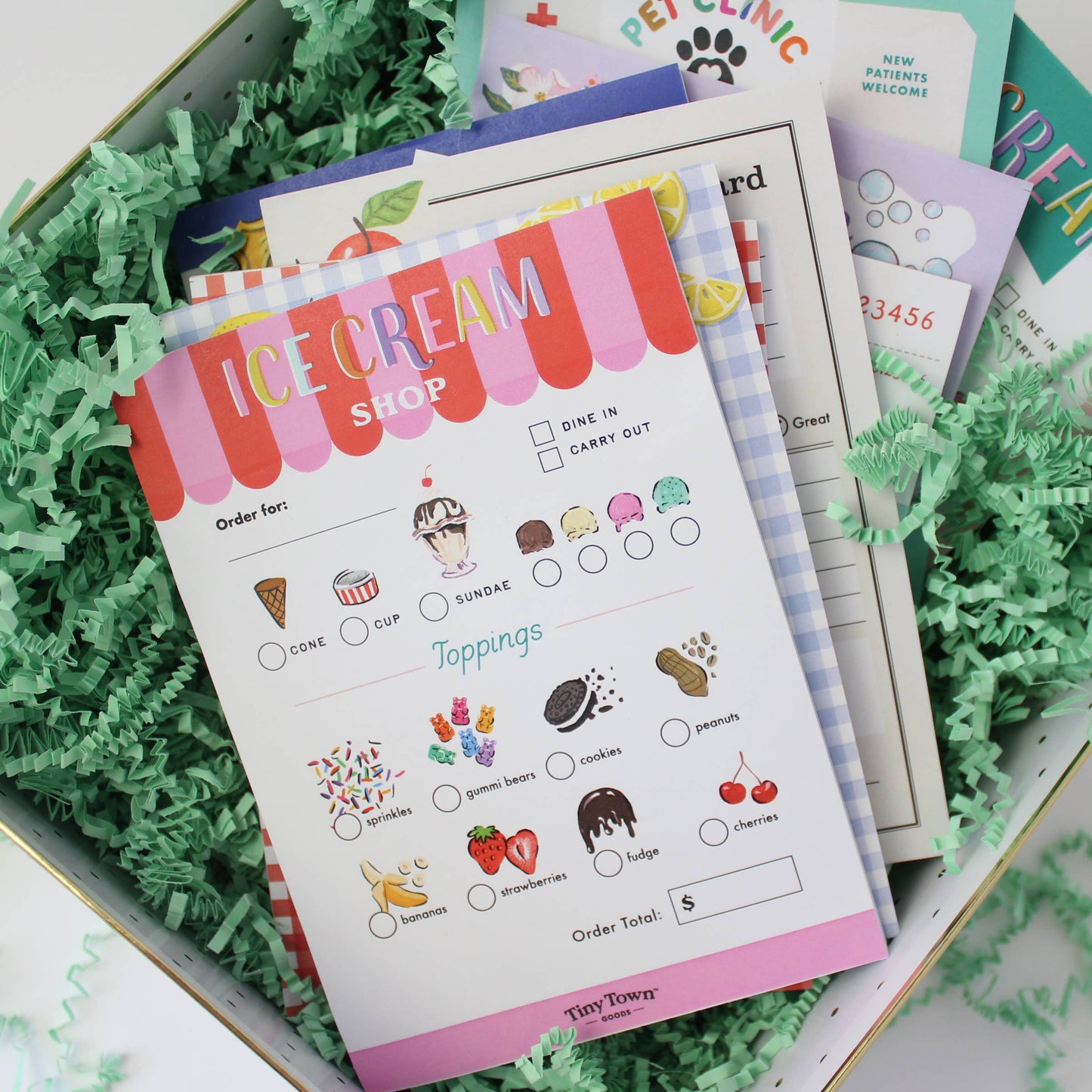 Pretend Play Notepad - Ice Cream Shop