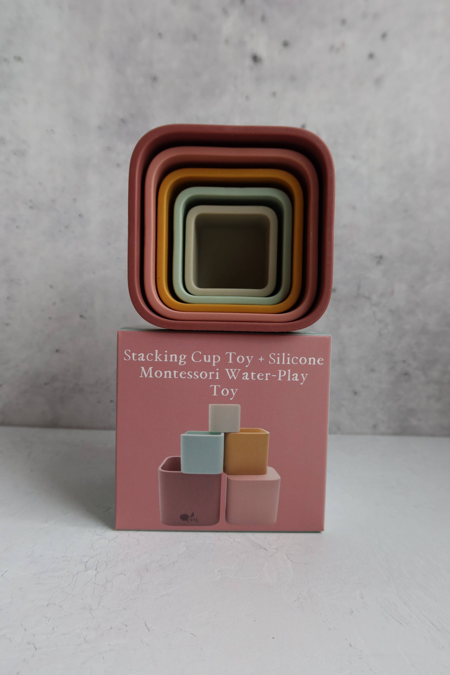 Montessori Silicone Stacking Cups | Toddler Water Play Toy
