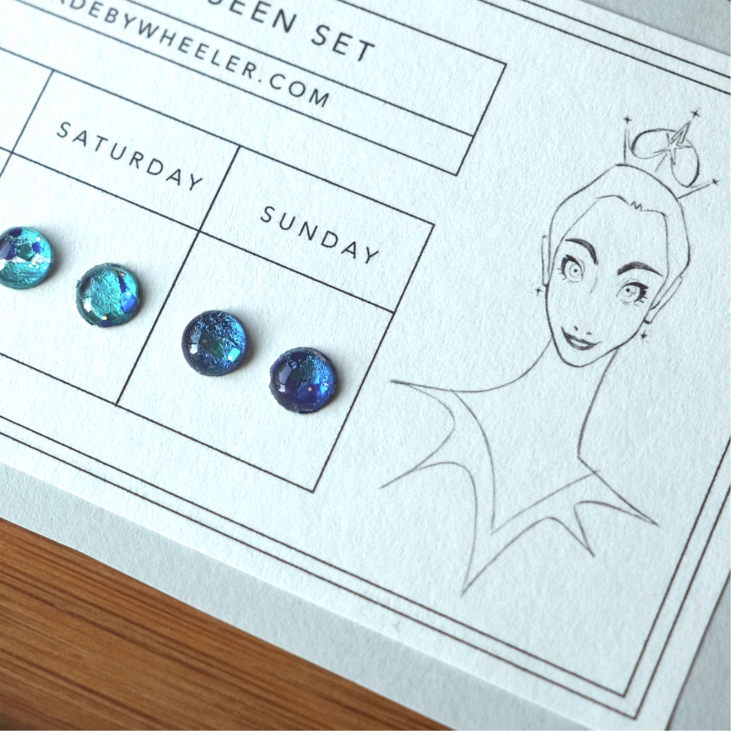 Winter Queen Stick-On Earring Set
