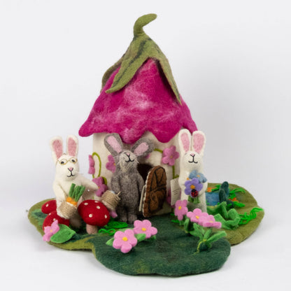Felt House - Pink Fairy Cottage