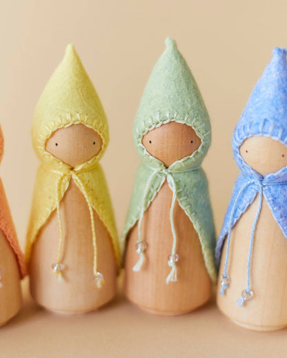 Pastel Rainbow Wooden Gnome