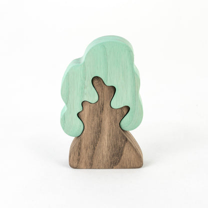 Wooden Winter Oak Tree