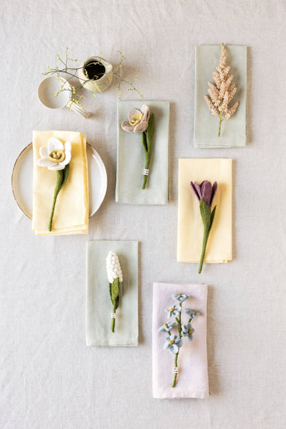 Felt Flower Stem - Forget-Me-Not (Blue)