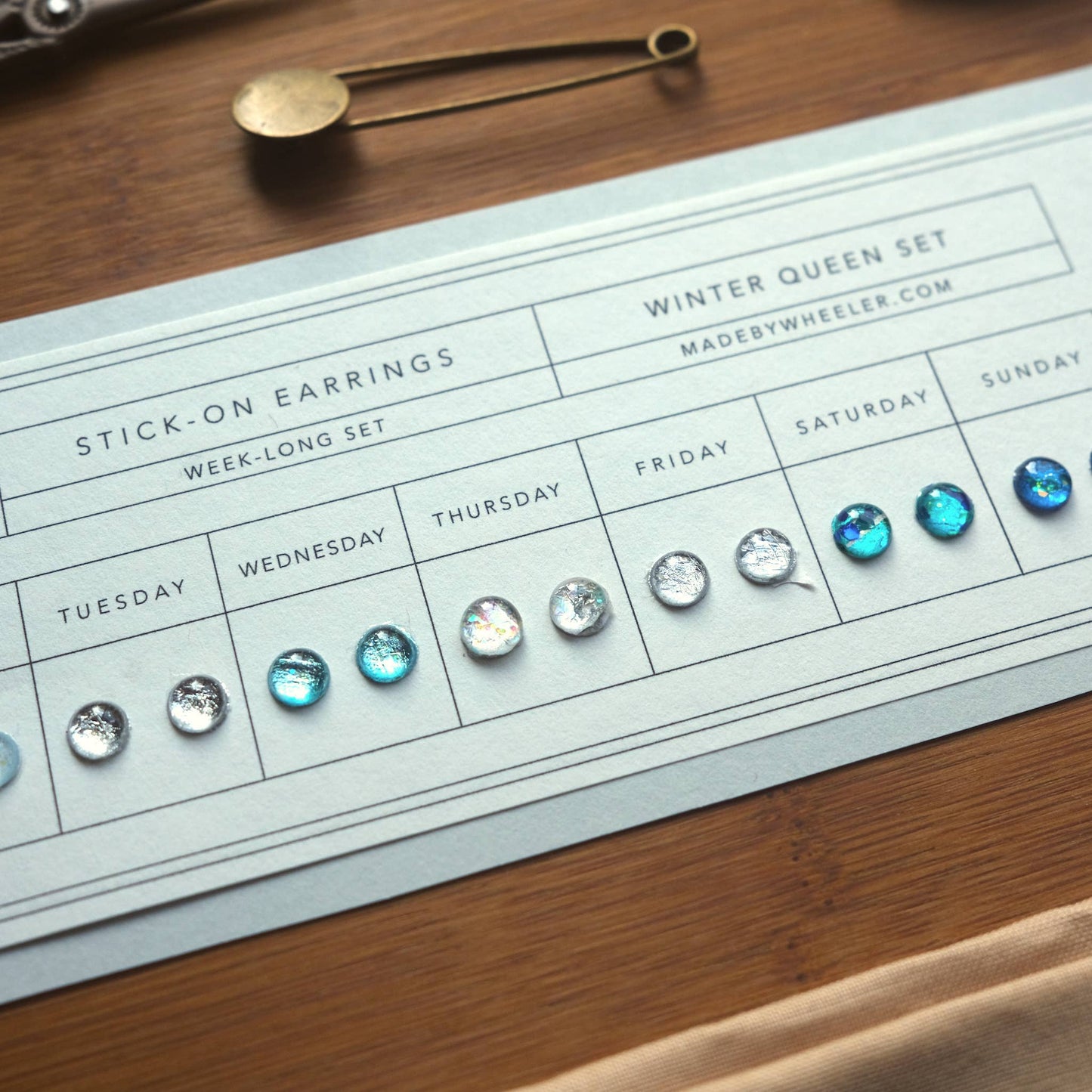 Winter Queen Stick-On Earring Set