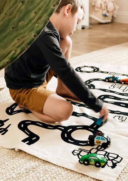 Canvas Floor Mat | Play Mat for Kids | Roll-Up Toy Mat