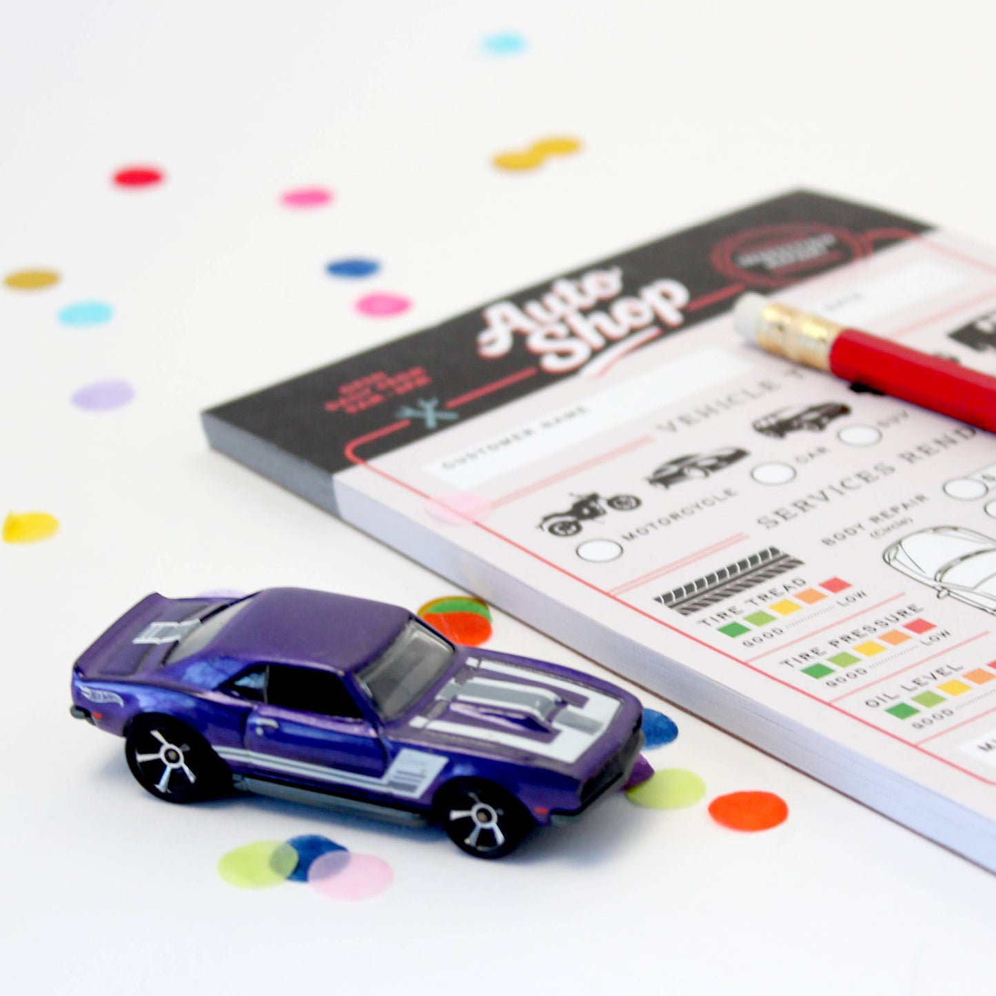 Pretend Play Notepad - Auto Shop