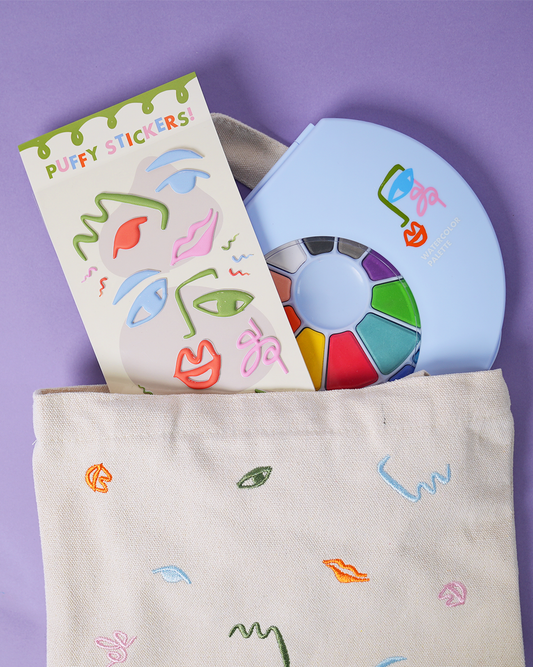 Mini Tote Bag (Art Party Theme)